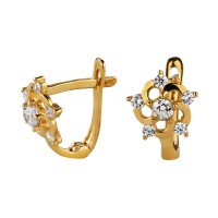 Нет в наличии! Золотые серьги с цирконием Нет в наличии! Золотые серьги с цирконием