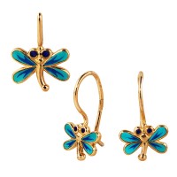 Нет в наличии! Золотой комплект "Стрекоза" (кулон и серьги) Нет в наличии! Золотой комплект "Стрекоза" (кулон и серьги)